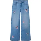 Name it Jeans 'NKF STITCH'' blue denim / grå / lysviolet / lyserød