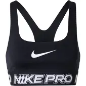 Nike Sports-BH sort / sølv / hvid