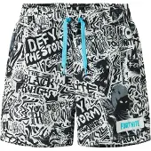 Name it Badeshorts 'NKMMARKI FORTNITE' sort / hvid