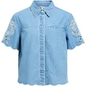 Object Bluse 'OBJIDDA' blue denim