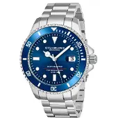 Stührling Original Herreur 883.02 Aquadiver Blå/Stål Ø42 mm