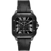 Cartier Herreur WSSA0039 Santos De Sort/Læder