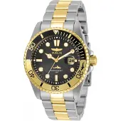 Invicta Herreur 30944 Sort/Gul guldtonet stål Ø43 mm