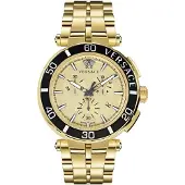 Versace Herreur VE3L00622 Greca Guldfarvet/Gul guldtonet stål Ø45 mm
