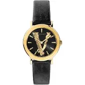 Versace Dameur VERI00220 Virtus Sort/Læder Ø36 mm