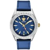 Versace Herreur VEAFA0124 V Circle Blå/Læder Ø42 mm