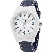 Nautica Herreur NAPMBF203 N83 Hvid/Læder Ø41 mm