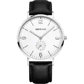 Bering Herreur 14040-404 Classic Hvid/Læder Ø40 mm