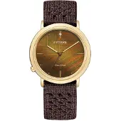 Citizen Dameur EM1003-48X Eco Drive Brun/Tekstil Ø34 mm