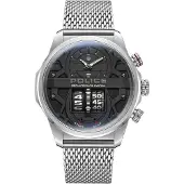 Police Herreur PEWJG0006504 Rotocrom Sort/Stål Ø44 mm