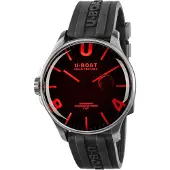 U-BOAT Herreur 8465/B Darkmoon Rød/Gummi Ø44 mm