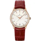 Zenith Dameur 22.3200.670-01.C831 Elite Classic Sølvfarvet/Gummi