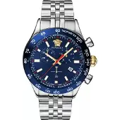 Versace Herreur VE2U01024 Hellenyium Blå/Stål Ø44 mm