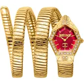 Just cavalli Dameur JC1L304M0035 Signature Snake Rød/Guldtonet stål
