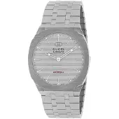 Gucci 25H Herreur YA163302 Grå/Stål Ø40 mm