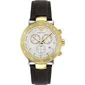 Versace Herreur VEPY01321 Urban Mystique Sølvfarvet/Læder Ø44 mm