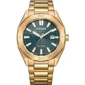 Citizen Herreur BM7633-81X Classic Grøn/Gul guldtonet stål Ø41 mm