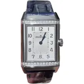 Jaeger LeCoultre Dameur 2578480 Reverso Classic Sølvfarvet/Læder
