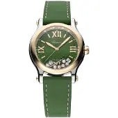 Chopard Dameur 278559-6022 Happy Sport Grøn/Læder Ø36 mm