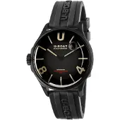 U-BOAT Herreur 9019 Darkmoon Sort/Gummi Ø40 mm
