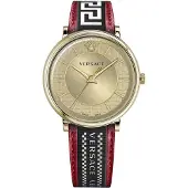 Versace Herreur VE5A02021 V Circle Guldfarvet/Læder Ø42 mm
