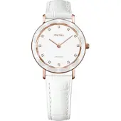 JOWISSA Dameur J5.639.M Aura Hvid/Læder Ø30 mm