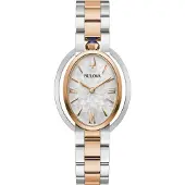 Bulova Dameur 98L322 Rubaiyat Sølvfarvet/Rosaguldtonet stål Ø29 mm