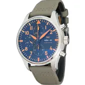 IWC Herreur IW377730 Pilots Sort/Læder Ø43 mm