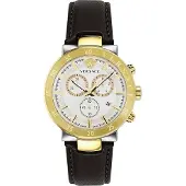 Versace Herreur VEPY00220 Urban Mystique Guldfarvet/Læder Ø43 mm