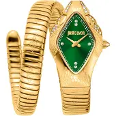 Just cavalli Dameur JC1L306M0045 Signature Snake Grøn/Guldtonet