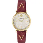 Versace Dameur VELS00519 V Twist Sølvfarvet/Læder Ø37 mm