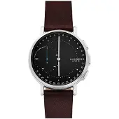Skagen Herreur SKT1111 Signatur Sort/Læder Ø42 mm