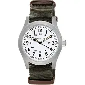 Hamilton Herreur H69529913 Khaki Field Hvid/Læder Ø42 mm