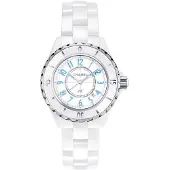 Chanel Dameur H3826 J12 Hvid/Keramik Ø33 mm
