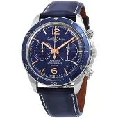 Bell & ross Herreur BRV294-BU-G-ST/SCA Br V2-94 Blå/Læder Ø41