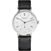 Nomos Glashütte Herreur N-180 Tangente Hvid/Læder Ø40.5 mm