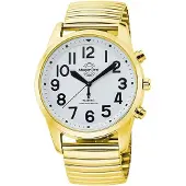 Master Time Herreur MTGA-10941-12Z Talking Hvid/Gul guldtonet stål
