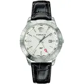 Versace Herreur VEBK00118 Univers Sølvfarvet/Læder Ø43 mm