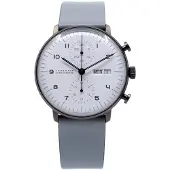 Junghans Herreur 27/4008.02 Max Bill Hvid/Læder Ø40 mm