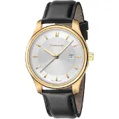 Wenger Dameur 01.1421.101 Sølvfarvet/Læder Ø34 mm