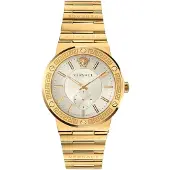 Versace Herreur VEVI00520 Greca Logo Sølvfarvet/Gul guldtonet stål