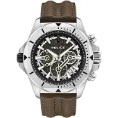 Police Herreur PEWGF0054501 Electrical Sort/Læder Ø46 mm
