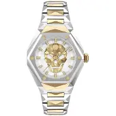 Philipp Plein Dameur PWADA0424 The Skull Sølvfarvet/Gul guldtonet