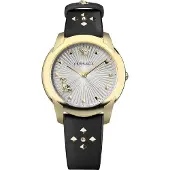 Versace Dameur VELR01119 Audrey Sølvfarvet/Læder Ø38 mm