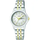 Citizen Dameur EQ0608-55A Dress Sølvfarvet/Gul guldtonet stål Ø28