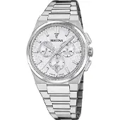 Festina Herreur F20059-1 Swiss Made Sølvfarvet/Stål Ø42.5 mm