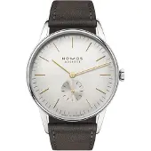 Nomos Glashütte Herreur N-379 Orion Sølvfarvet/Læder Ø38 mm