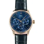 IWC Herreur IW344205 Portugieser Blå/Læder Ø42.4 mm