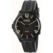 U-BOAT Herreur 8464/B Darkmoon Sort/Gummi Ø44 mm