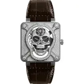 Bell & ross Herreur BR01-SKULL-SK-FLD BR 01 Laughing Skull Læder